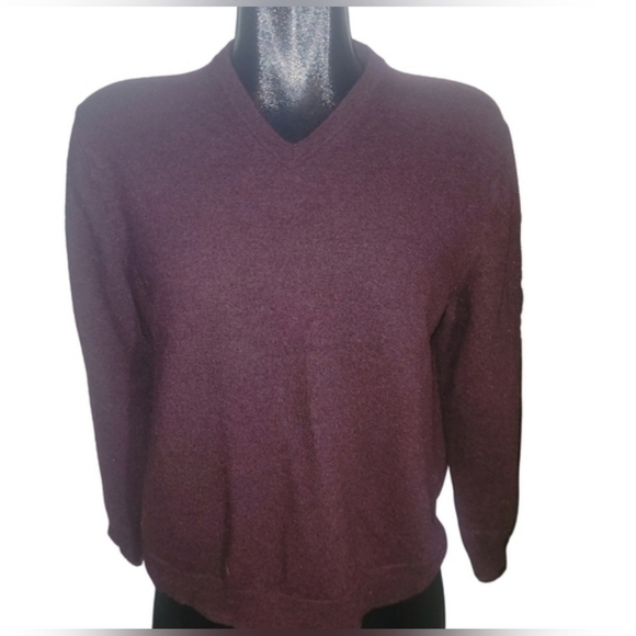 Calvin Klein Burgundy Colored Merino Wool Sweater M - Picture 1 of 7
